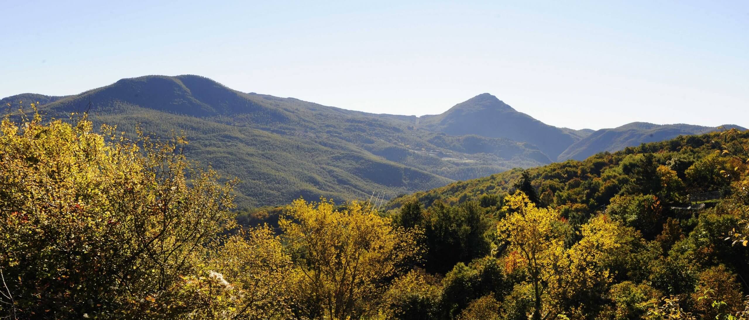 Veduta panoramica Riserva naturale Cornate a Castelnuovo Valdicecina